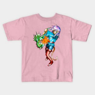 Cat and a dragon for dnd fans Kids T-Shirt